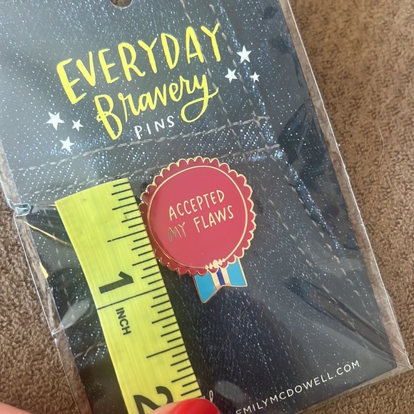 “Accepted My Flaws” Pin by Emily McDowell - Picture 3 of 3